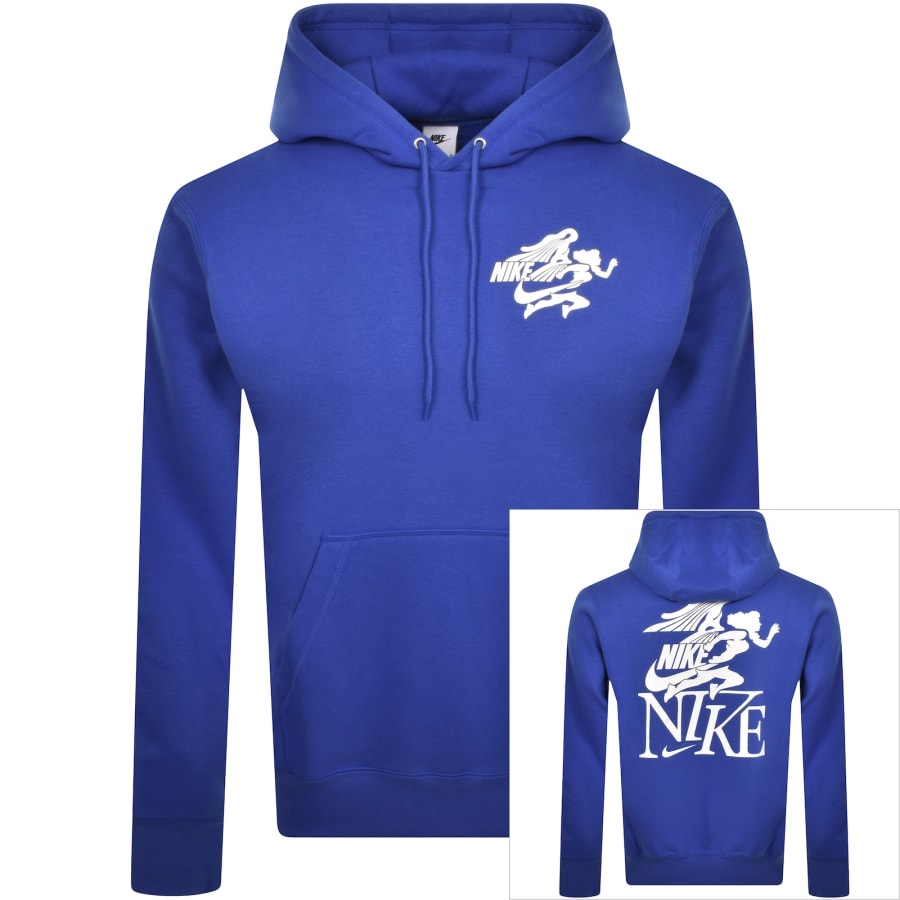 Nike Club Novelty Hoodie Blue Mainline Menswear